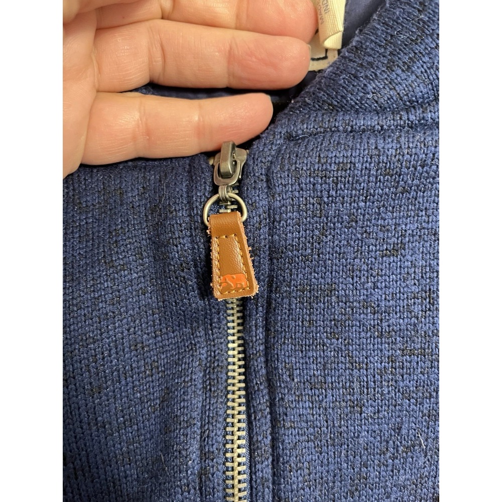 Navy Blue Bomber Jacket With Bear Patch - image 7